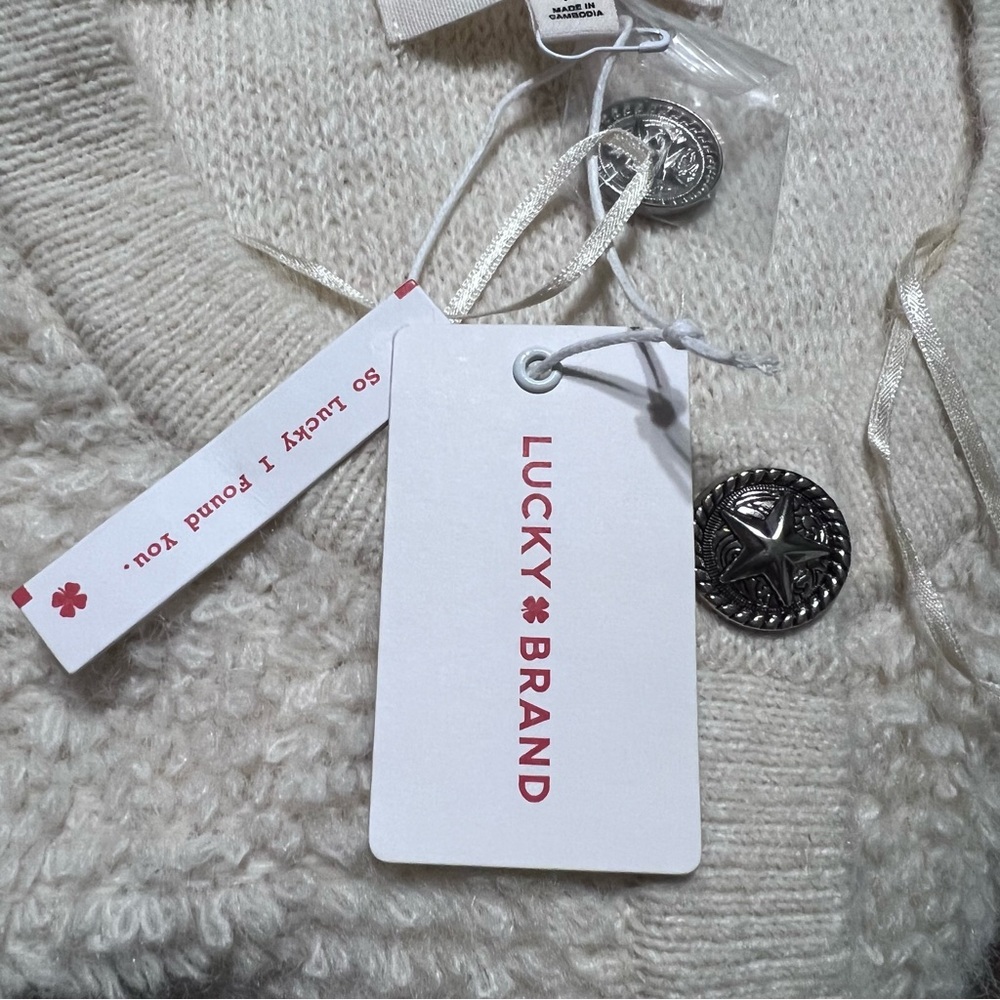 Lucky Brand Women's Textured Button-Up Cardigan - Picture 7 of 11